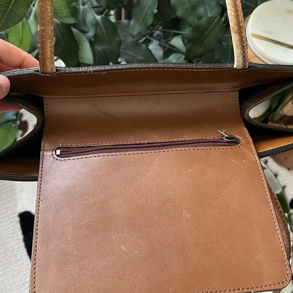 Overland Brown Leather Hand Bag - Picture 5 of 8